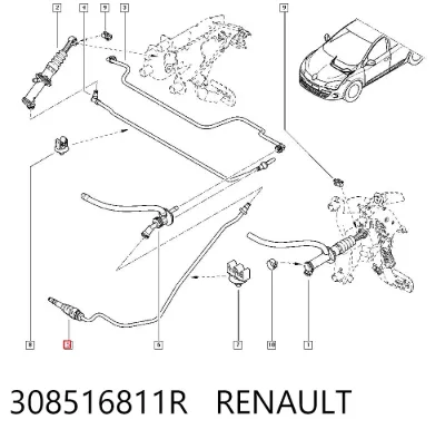 Трубка сцепления RENAULT 308516811R