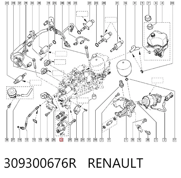Корпус клапана АКПП 309300676R Renault (RVI)