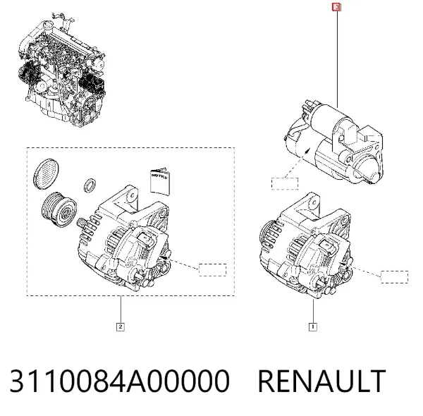 Стартер 3110084A00000 Renault (RVI)