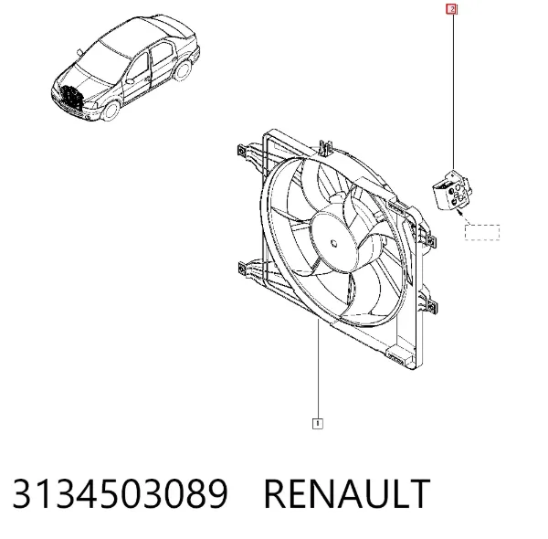 Реле вентилятора 3134503089 Renault (RVI)