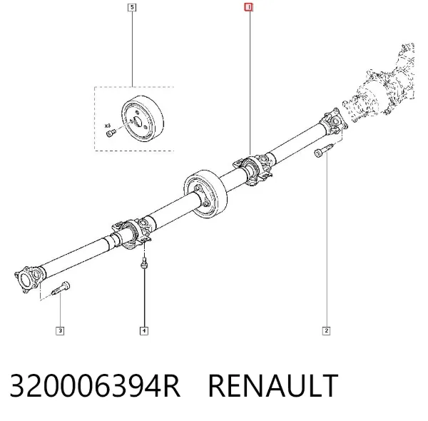 Кардан задний 320006394R Renault (RVI)