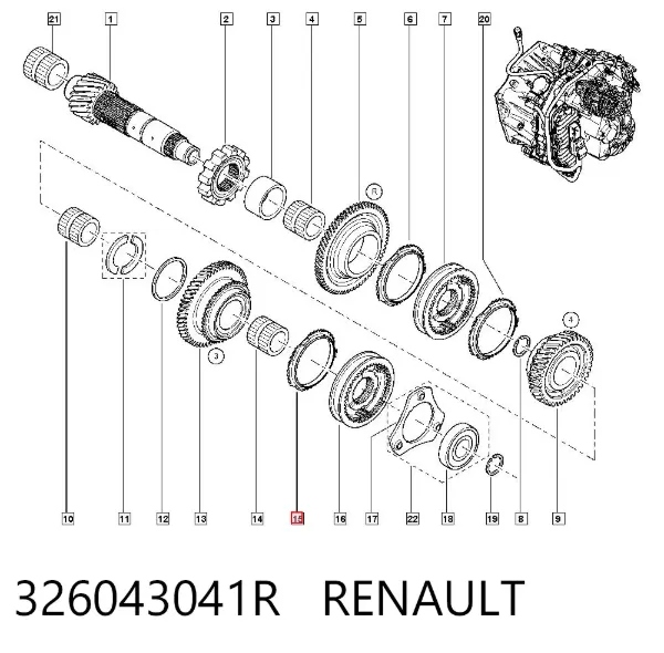 Кольцо синхронизатора 326043041R Renault (RVI)