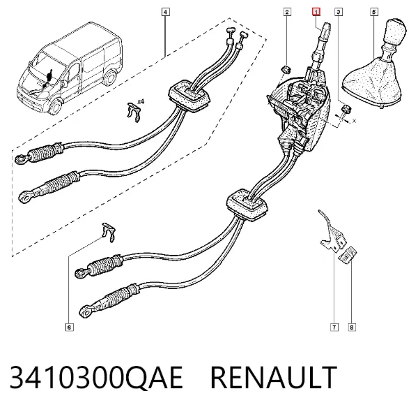 Трос КПП 3410300QAE Renault (RVI)