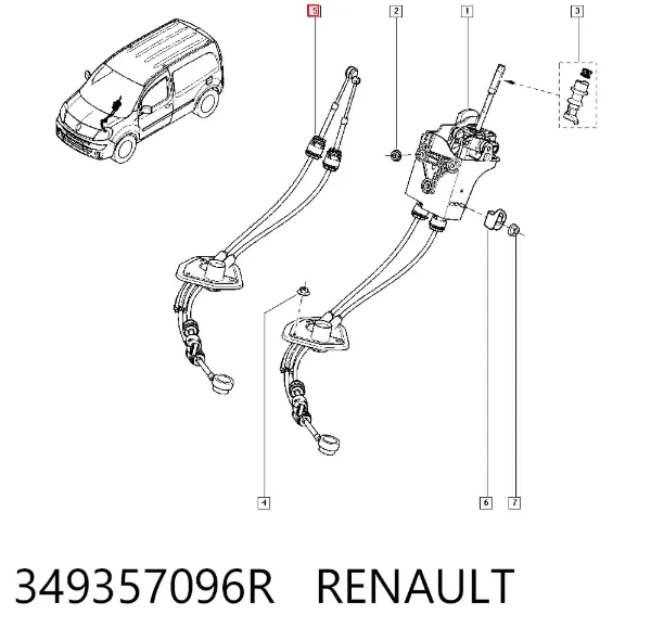 Трос КПП 349357096R Renault (RVI)