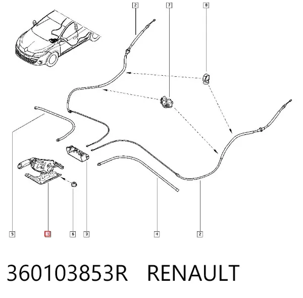 Рычаг ручного тормоза 360103853R Renault (RVI)