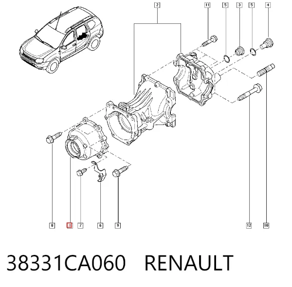 Муфта подключения заднего моста 38331CA060 Renault (RVI)