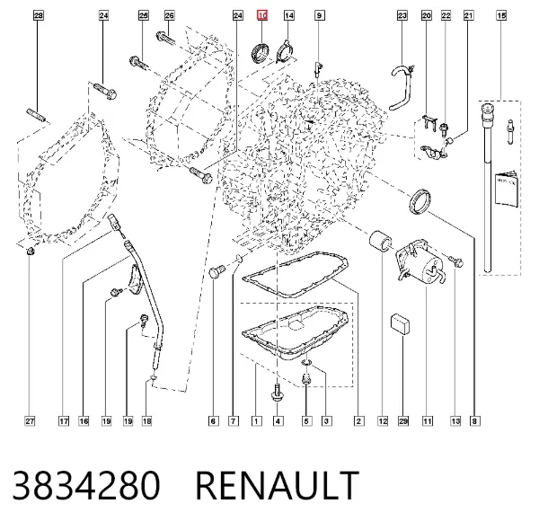 Сальник полуоси 3834280 Renault (RVI)