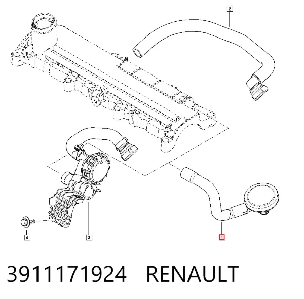 Маслоотделитель картерных газов 3911171924 Renault (RVI)