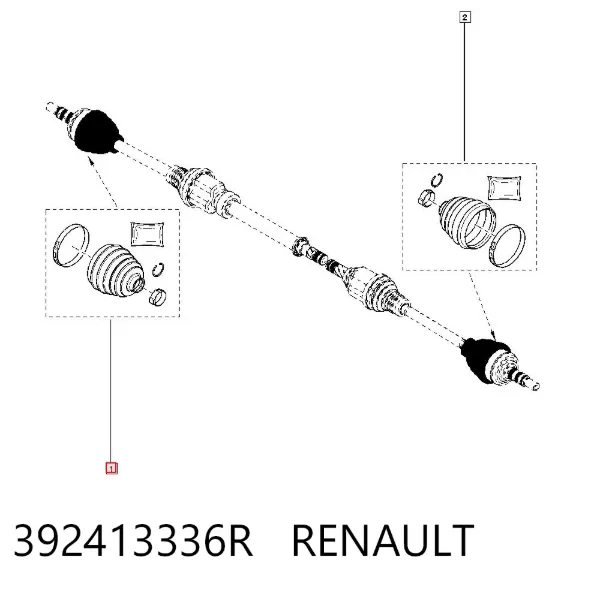 Пыльник ШРУСа внутренний 392413336R Renault (RVI)