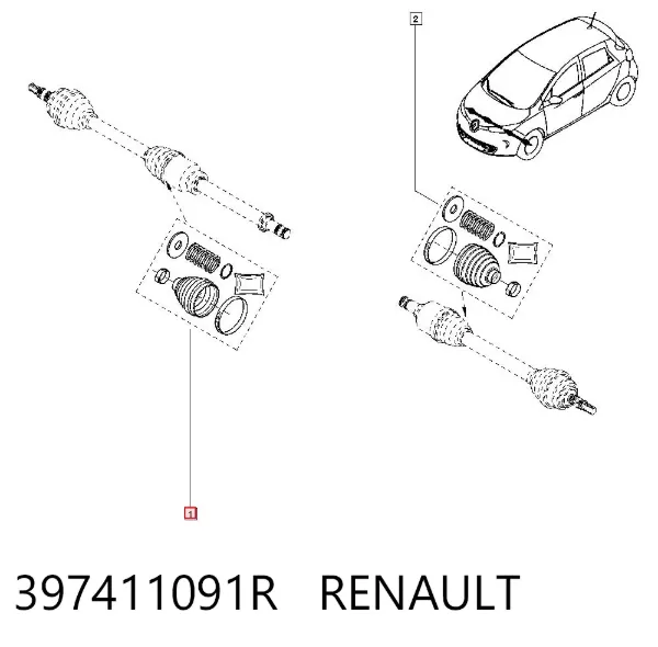 Пыльник ШРУСа внутренний 397411091R Renault (RVI)