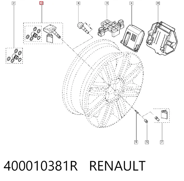 Датчик давления в шинах Renault Espace IV
