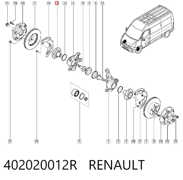 Передняя ступица 402020012R Renault (RVI)