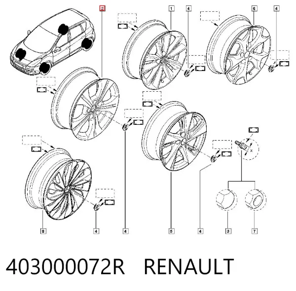 Диски колесные 403000072R Renault (RVI)