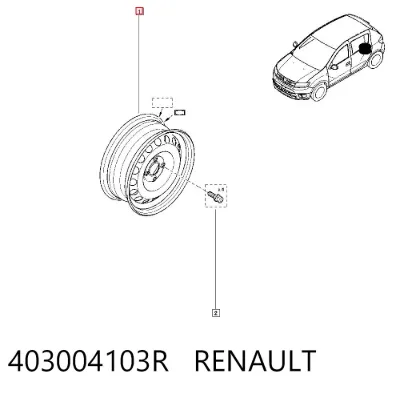 Диски колесные стальные (штампованные) RENAULT 403004103R