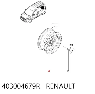 Диски колесные стальные (штампованные) RENAULT 403004679R