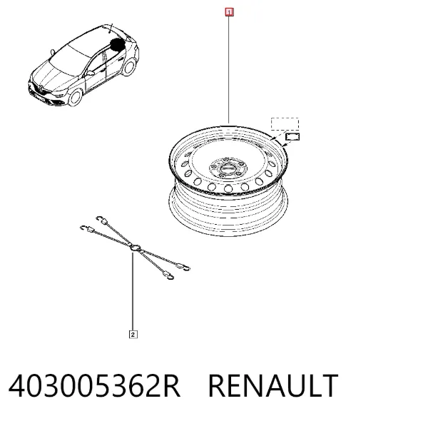 Диски колесные стальные (штампованные) 403005362R Renault (RVI)