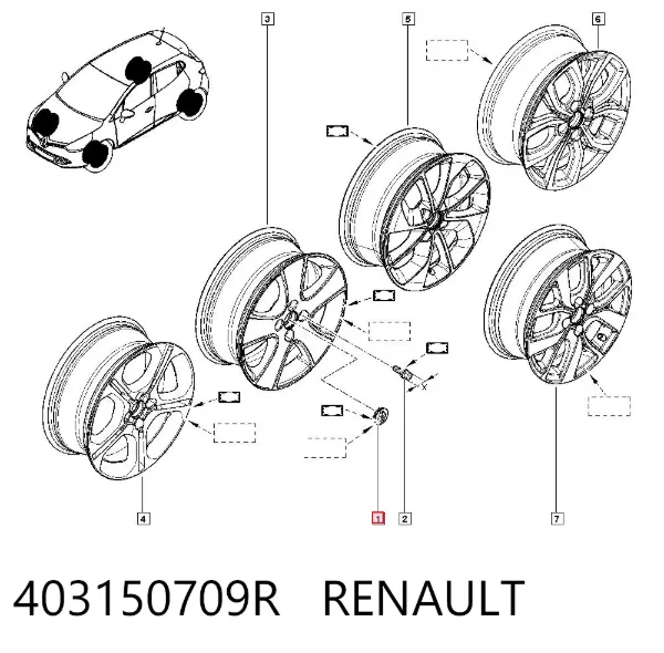 Колпаки 403150709R Renault (RVI)