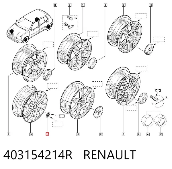Колпаки 403154214R Renault (RVI)