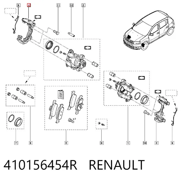 Скоба суппорта 410156454R Renault (RVI)