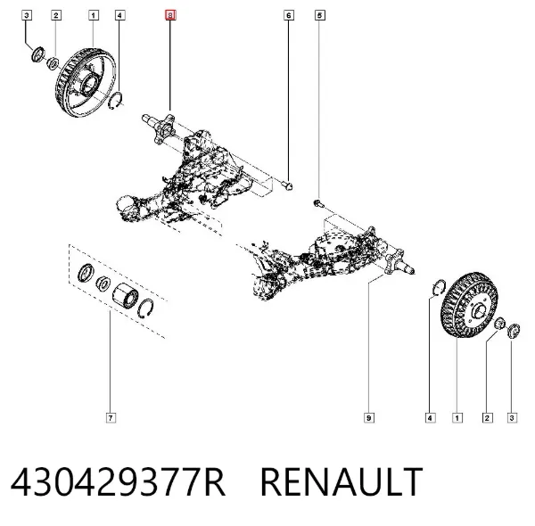 Поворотный кулак задний 430429377R Renault (RVI)