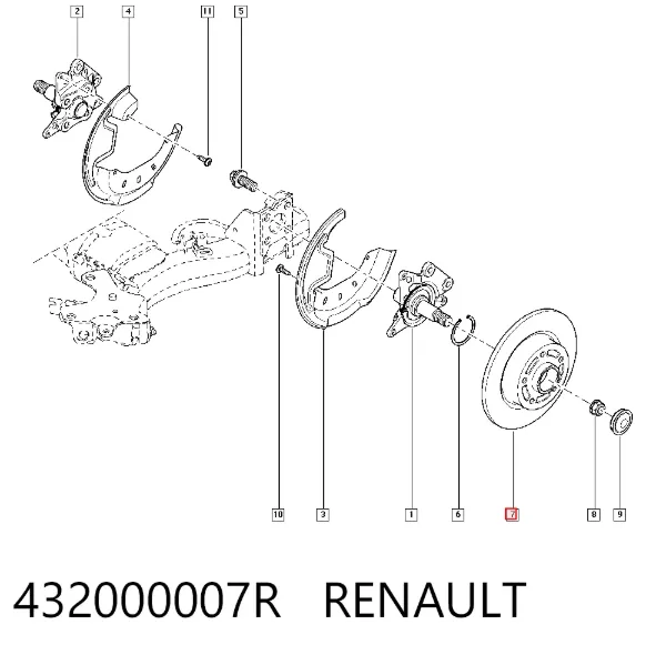 Тормозные диски 432000007R Renault (RVI)