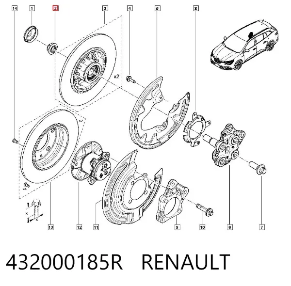 Тормозные диски 432000185R Renault (RVI)