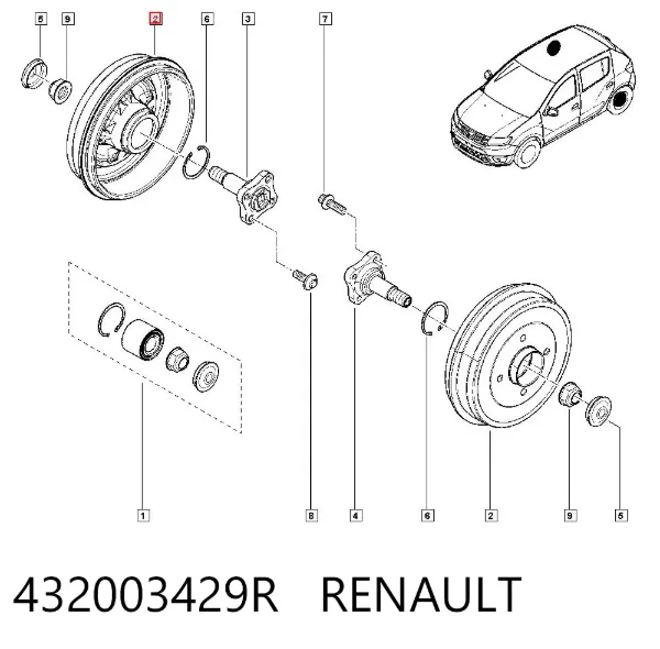 Тормозной барабан 432003429R Renault (RVI)