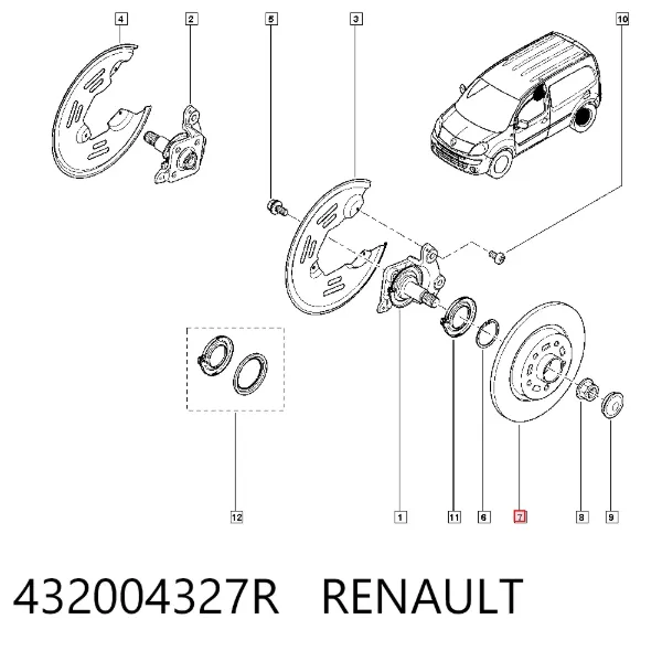 Тормозные диски 432004327R Renault (RVI)
