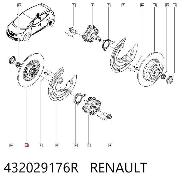 Тормозные диски 432029176R Renault (RVI)