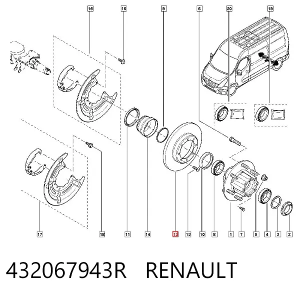 Тормозные диски 432067943R Renault (RVI)