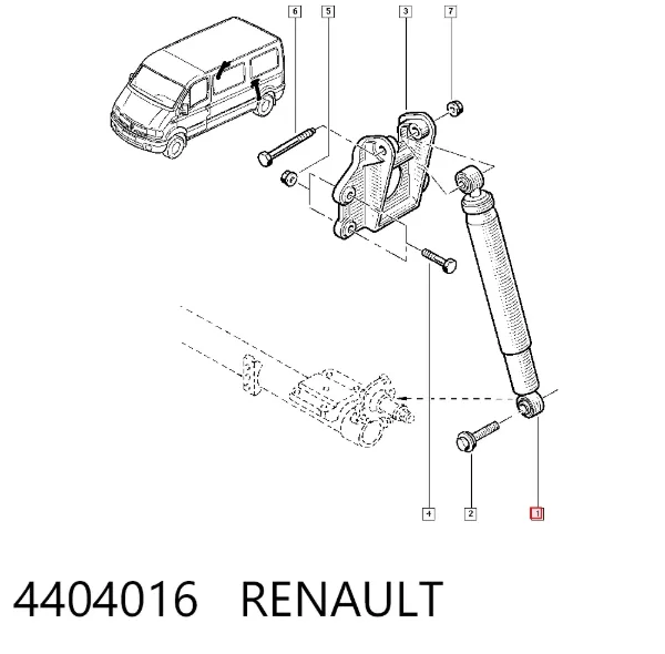 Амортизатор задний 4404016 Renault (RVI)