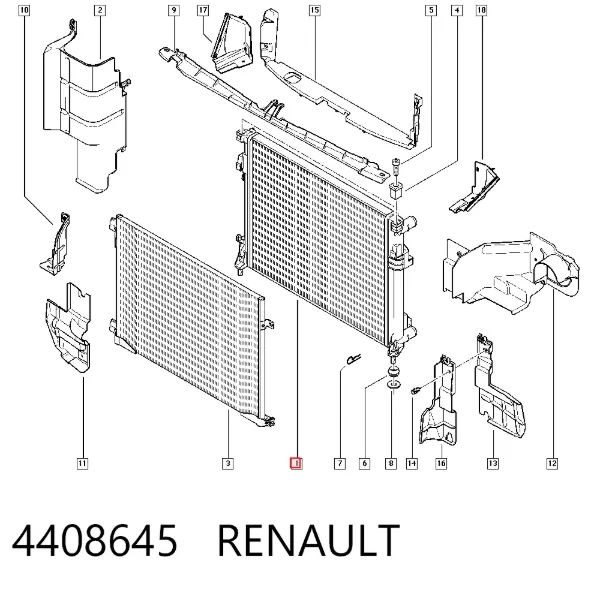 Радиатор 4408645 Renault (RVI)