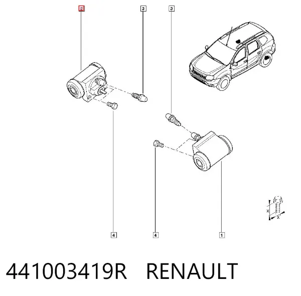 Цилиндр тормозной колесный 441003419R Renault (RVI)