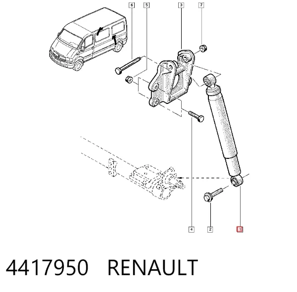 Амортизатор задний 4417950 Renault (RVI)