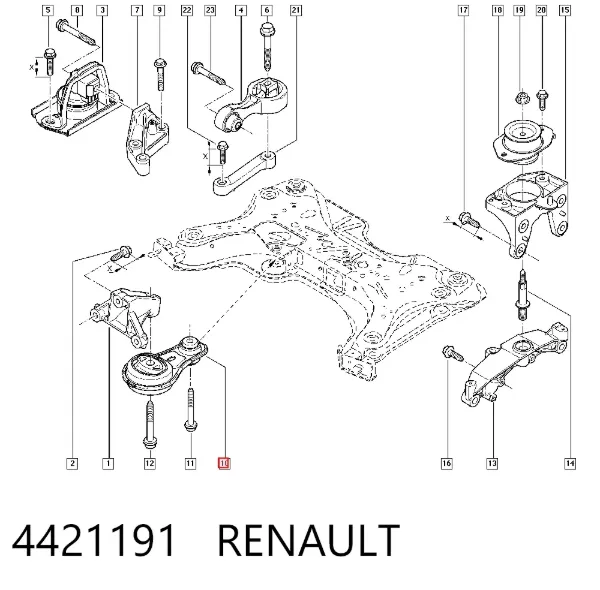 Нижняя опора двигателя 4421191 Renault (RVI)