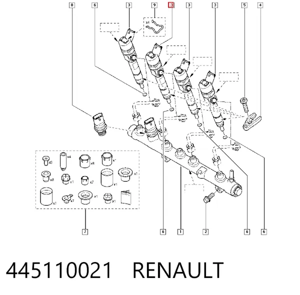 Топливные форсунки 445110021 Renault (RVI)