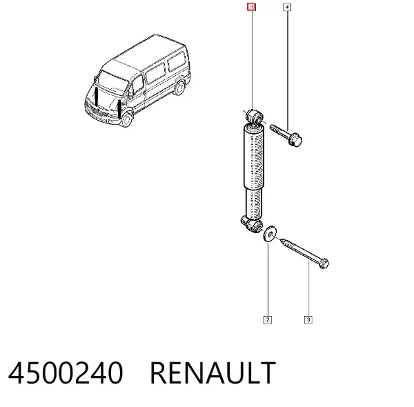 Амортизатор передний 4500240 Renault (RVI)