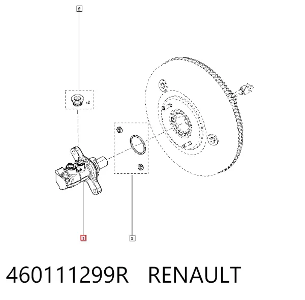 Главный тормозной цилиндр 460111299R Renault (RVI)