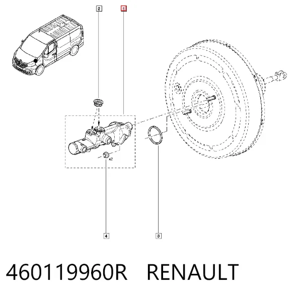 Главный тормозной цилиндр 460119960R Renault (RVI)