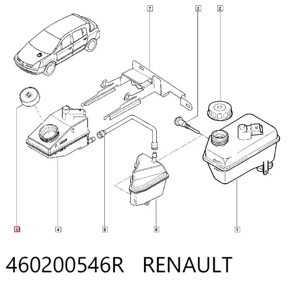 Крышка бачка главного тормозного цилиндра 460200546R Renault (RVI)