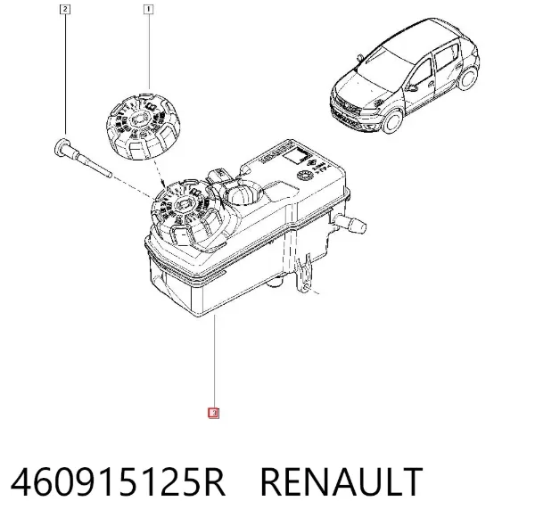 Бачок тормозной 460915125R Renault (RVI)