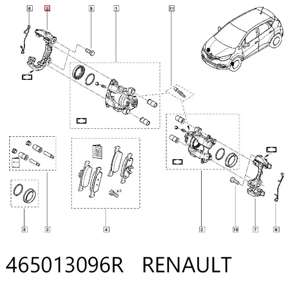 Скоба суппорта 465013096R Renault (RVI)