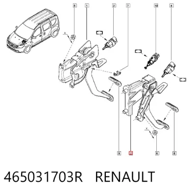 Педаль сцепления RENAULT 465031703R