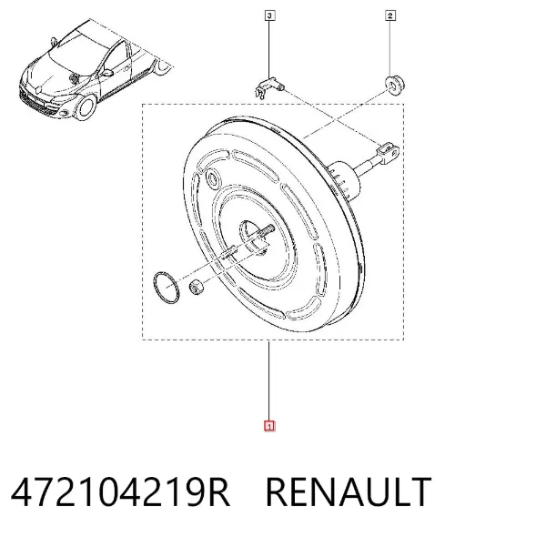 Усилитель тормозов 472104219R Renault (RVI)