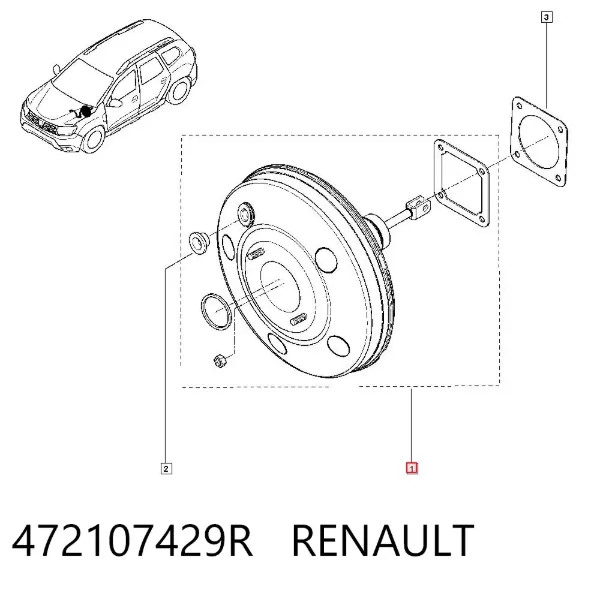 Усилитель тормозов 472107429R Renault (RVI)