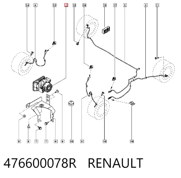 Блок АБС 476600078R Renault (RVI)