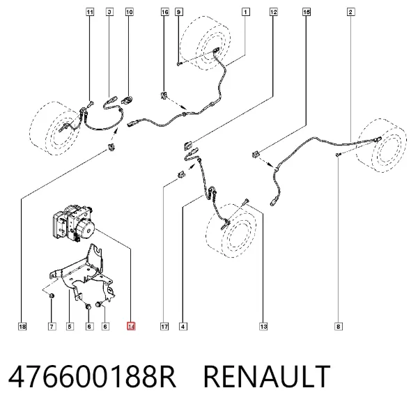 Блок АБС 476600188R Renault (RVI)