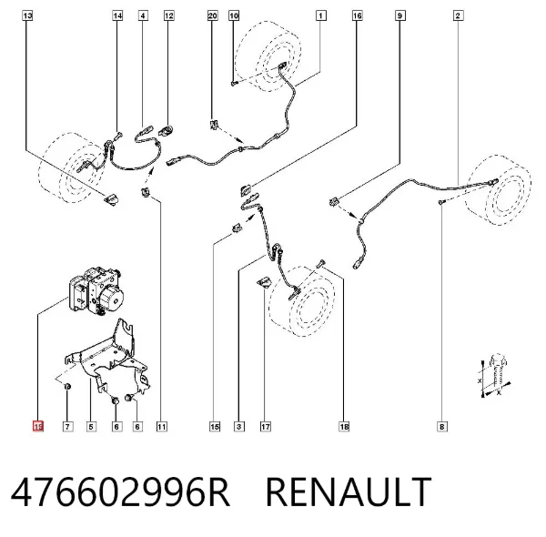Блок АБС 476602996R Renault (RVI)