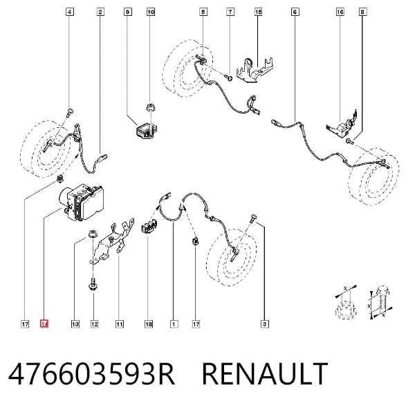 Блок АБС 476603593R Renault (RVI)