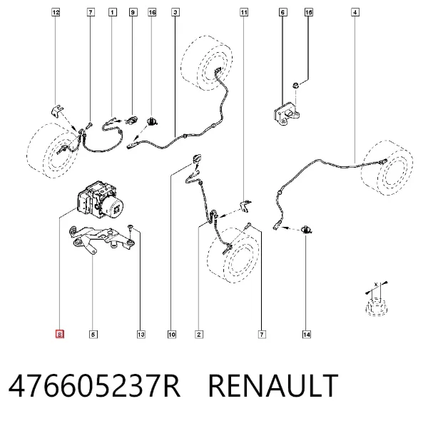 Блок АБС 476605237R Renault (RVI)
